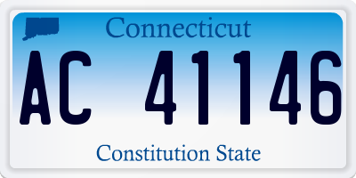 CT license plate AC41146