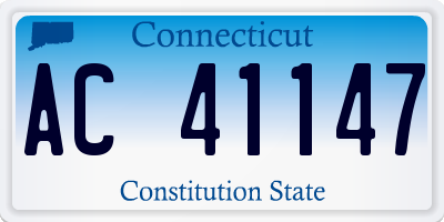CT license plate AC41147