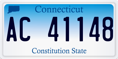 CT license plate AC41148