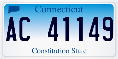 CT license plate AC41149