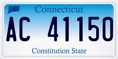 CT license plate AC41150