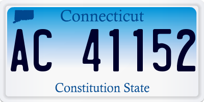 CT license plate AC41152