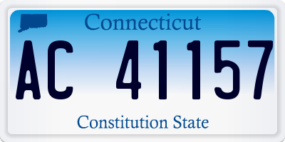 CT license plate AC41157