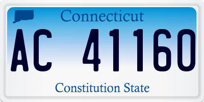 CT license plate AC41160
