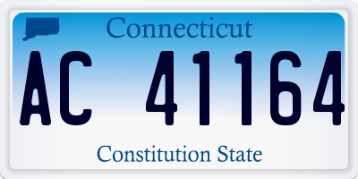 CT license plate AC41164