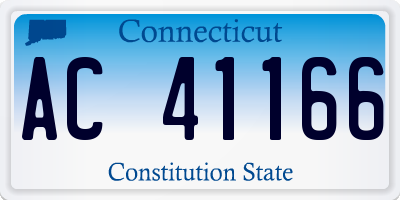 CT license plate AC41166