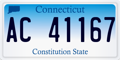 CT license plate AC41167