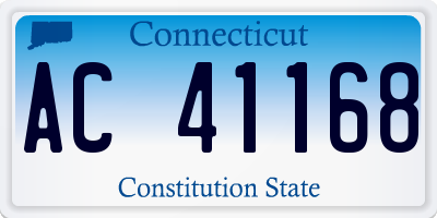 CT license plate AC41168
