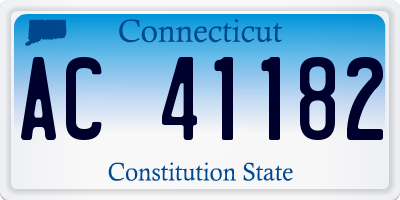 CT license plate AC41182