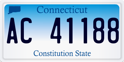 CT license plate AC41188