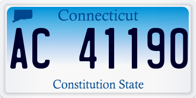 CT license plate AC41190
