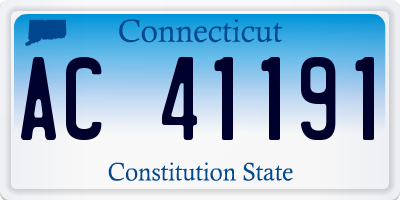 CT license plate AC41191