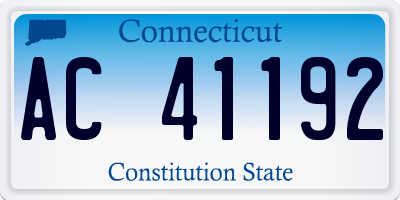 CT license plate AC41192