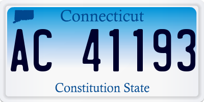 CT license plate AC41193