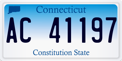 CT license plate AC41197
