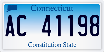 CT license plate AC41198