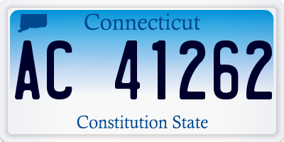 CT license plate AC41262