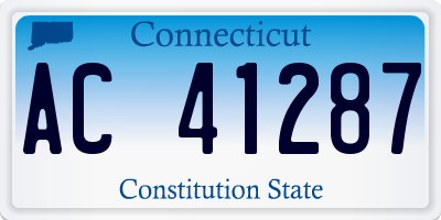 CT license plate AC41287