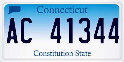 CT license plate AC41344