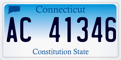 CT license plate AC41346