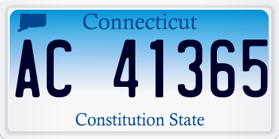 CT license plate AC41365