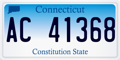 CT license plate AC41368