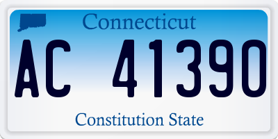 CT license plate AC41390