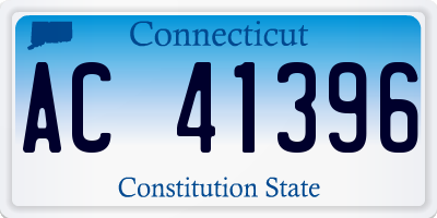 CT license plate AC41396