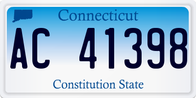 CT license plate AC41398
