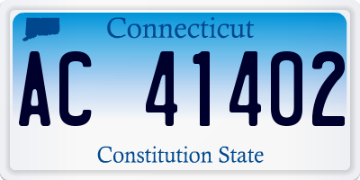 CT license plate AC41402