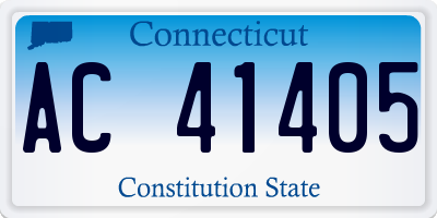 CT license plate AC41405