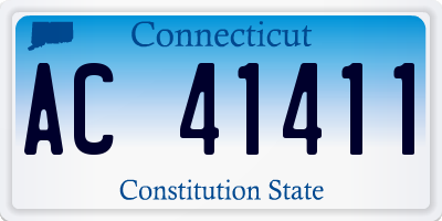 CT license plate AC41411