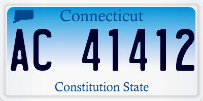 CT license plate AC41412