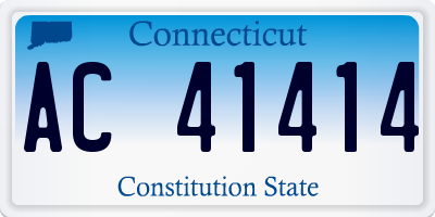CT license plate AC41414