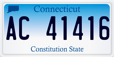 CT license plate AC41416