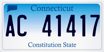 CT license plate AC41417