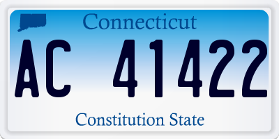 CT license plate AC41422