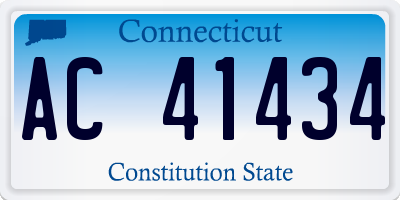 CT license plate AC41434