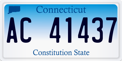 CT license plate AC41437