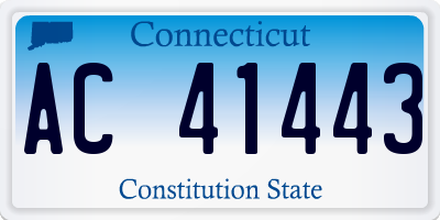 CT license plate AC41443
