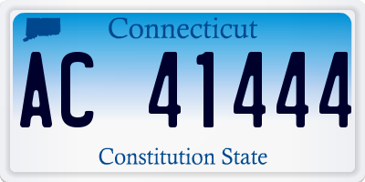 CT license plate AC41444