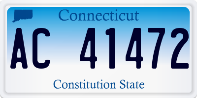 CT license plate AC41472