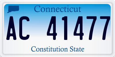 CT license plate AC41477