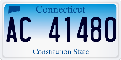CT license plate AC41480