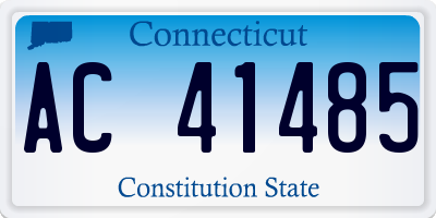 CT license plate AC41485