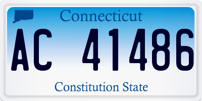 CT license plate AC41486