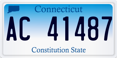 CT license plate AC41487