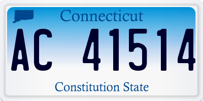 CT license plate AC41514