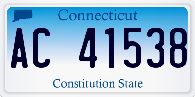 CT license plate AC41538