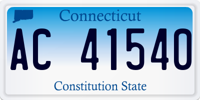 CT license plate AC41540